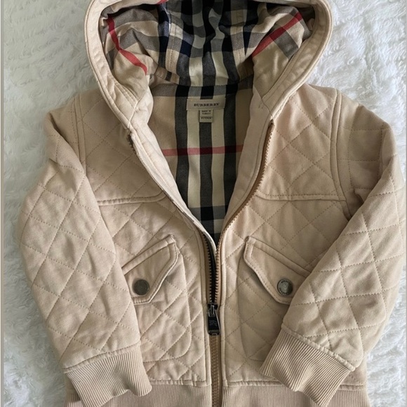 Authentic Burberry Check Cotton Quilted Jacket Size 4T - Picture 7 of 8